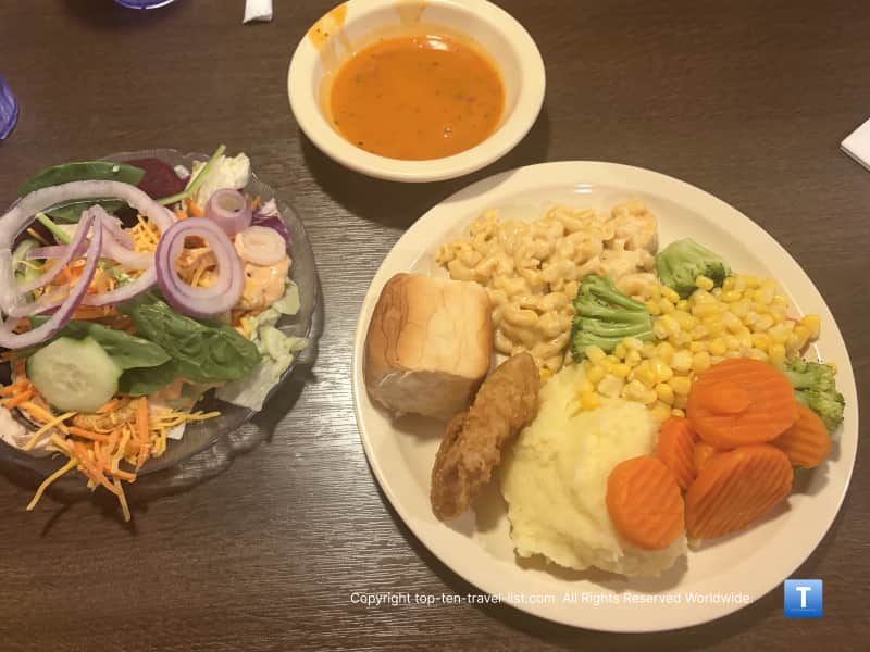 Lunch buffet at Cowboy's Buffet at Ruby's Inn