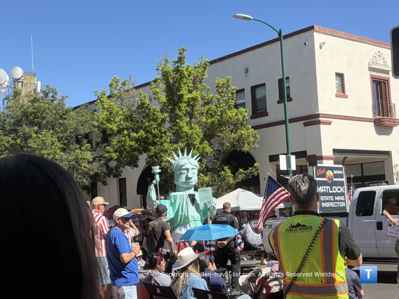 Statue of Liberty float in Flagstaff 4th of July parade