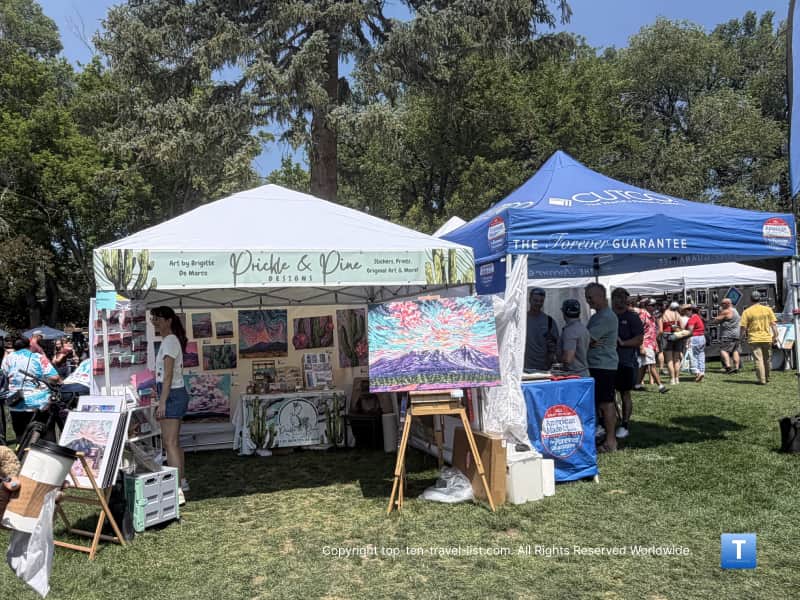 Mountain painting at Art in the Park in Flagstaff
