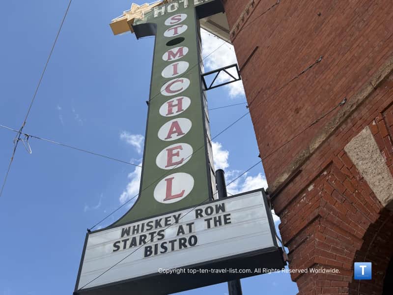 Hotel St. Michael start of Whiskey Row in Prescott, Arizona