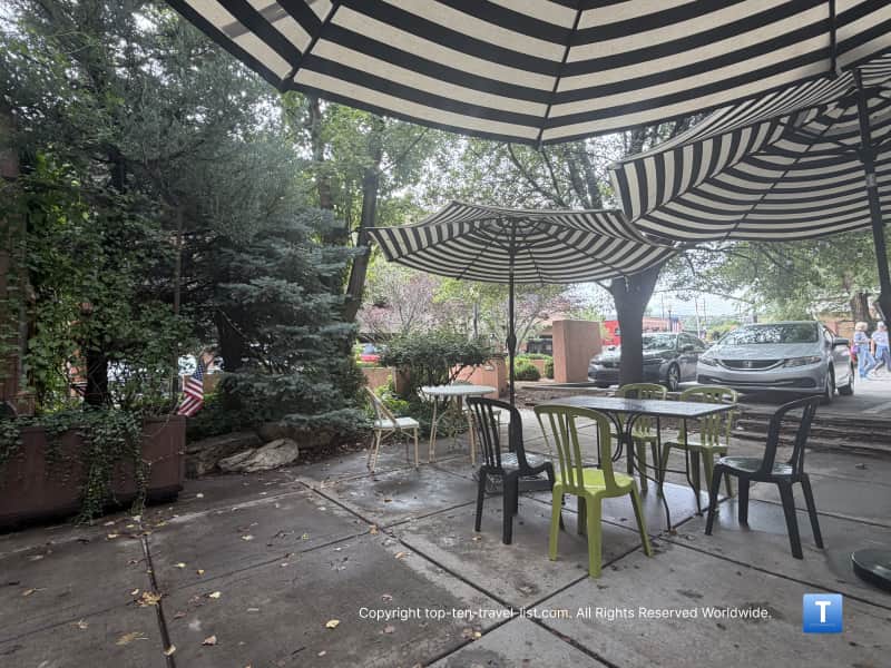 Patio at Wild Iris coffeeshop in Prescott 